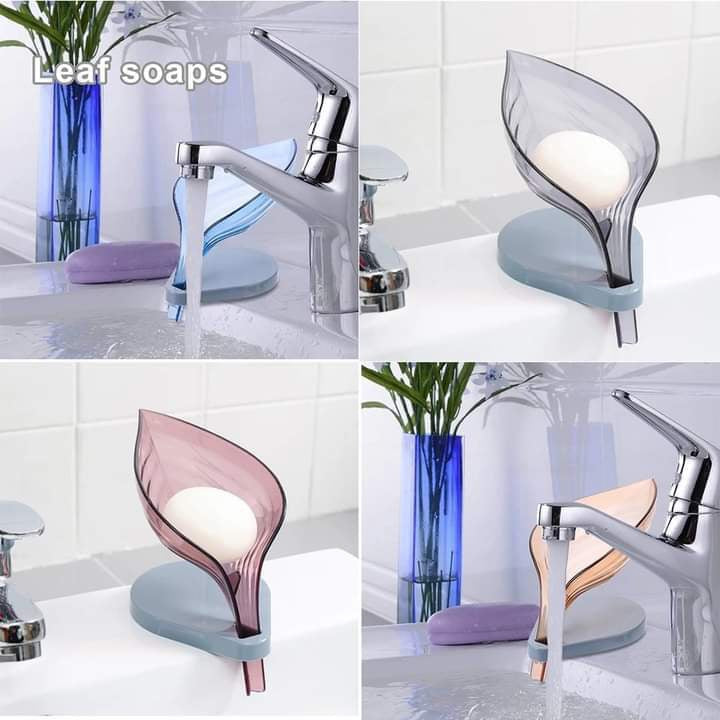 Buy 1 Get 4 Free Self Draining Leaf Shape Soap Holder