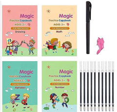 Kids Reusable Practice Book (4 Books + 1 Pen + 1 Grip & 10 Refills) Rs 999