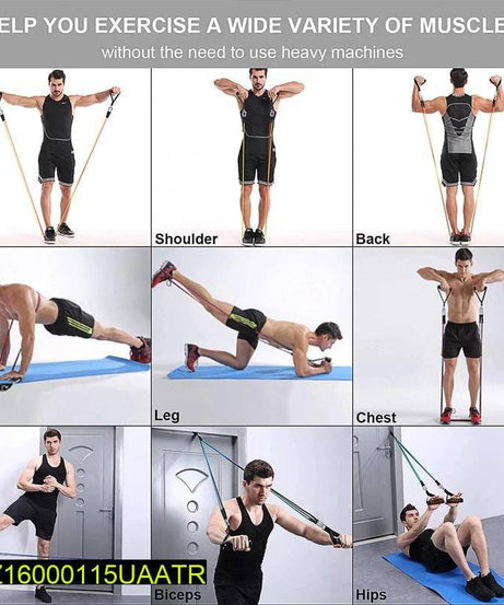 Mega Sale Offer - Imported 11PCS Power Exercise Resistance Fitness Band Rs 1499