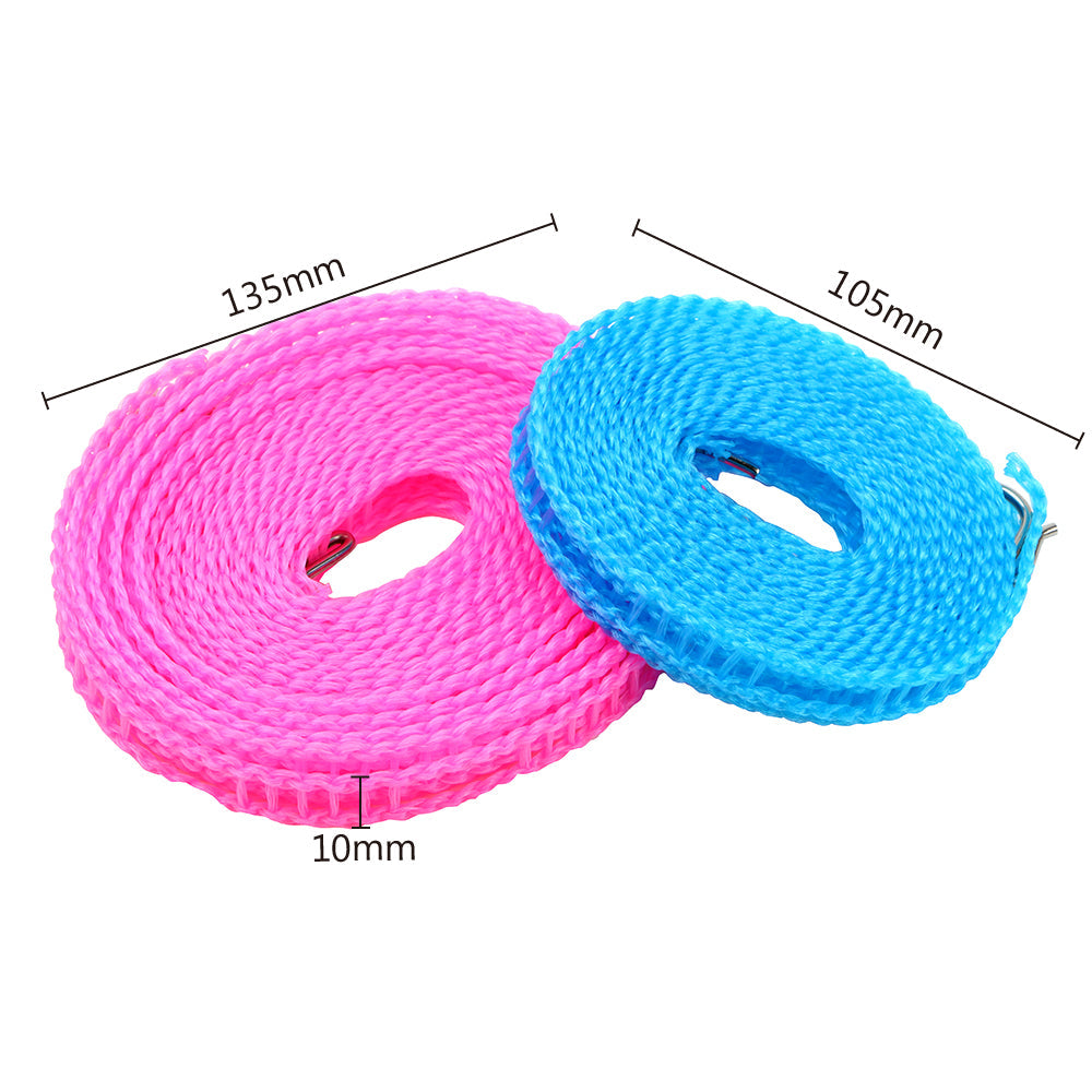 Buy 3 Get 3 Free Offer 6 Pcs Wind Proof Non Slip Nylon Hanging Drying Rope Clothes washing line with full size of 5 Meters in Rs 999 - 6 Pcs