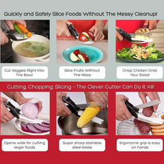 11.11 Sale Offer - 2in1 Clever Cutting Knife in Stainless Steel Rs 499