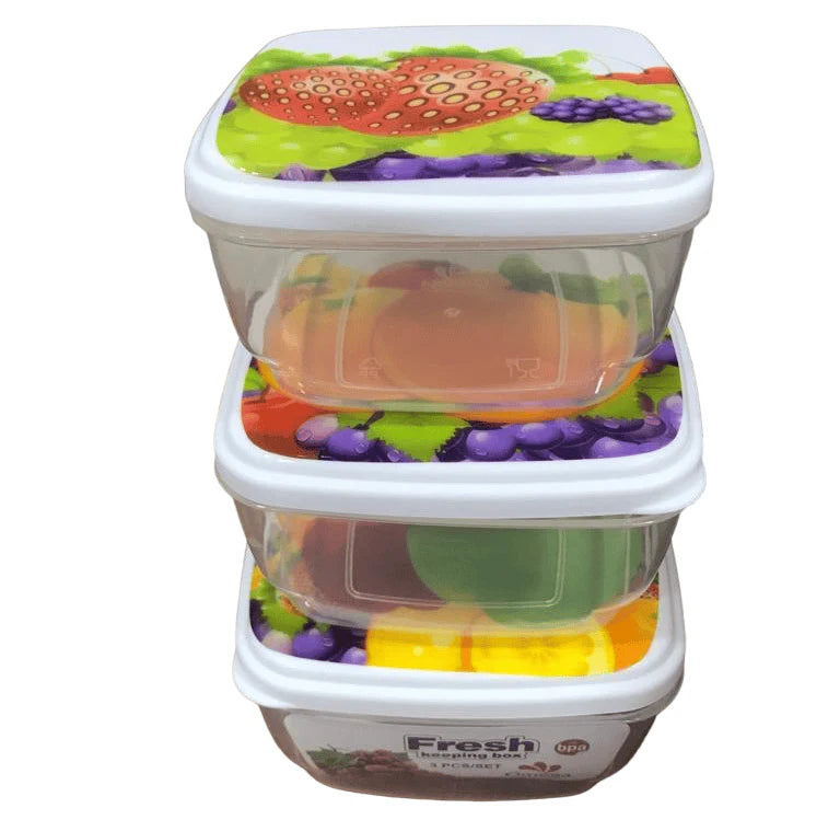 Fresh Keeping Box – Multi-Purpose Container Square No.1 (6 Pcs Set) in Just Rs 999