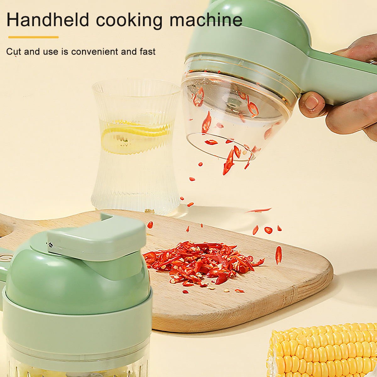 New Upgraded Electric Food Chopper Vegetable Chopper Vegetable Slicer Garlic Crusher Meat Grinder Machine Peeler Kitchen Tools