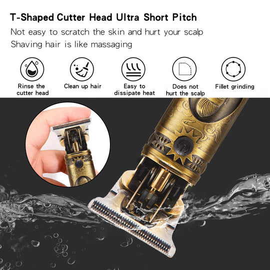 Luxurious Gold Style electric hair trimmer Rechargeable