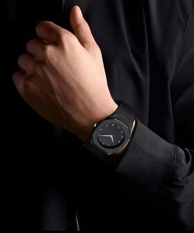 Arabic Aura Watch – Elegant Black Wristwatch with Arabic Numerals in Just Rs 1399