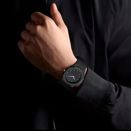 Arabic Aura Watch – Elegant Black Wristwatch with Arabic Numerals in Just Rs 1399