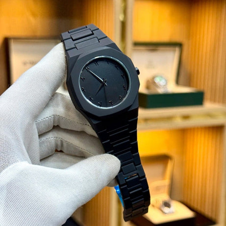 Arabic Aura Watch – Elegant Black Wristwatch with Arabic Numerals in Just Rs 1399