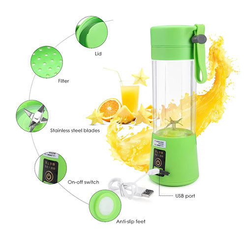 USB Rechargeable Juicer 6 Blades Electric Blender Portable Mixer