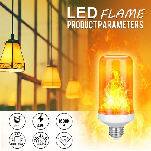 LED Bulb in Flame Effect Fire Light