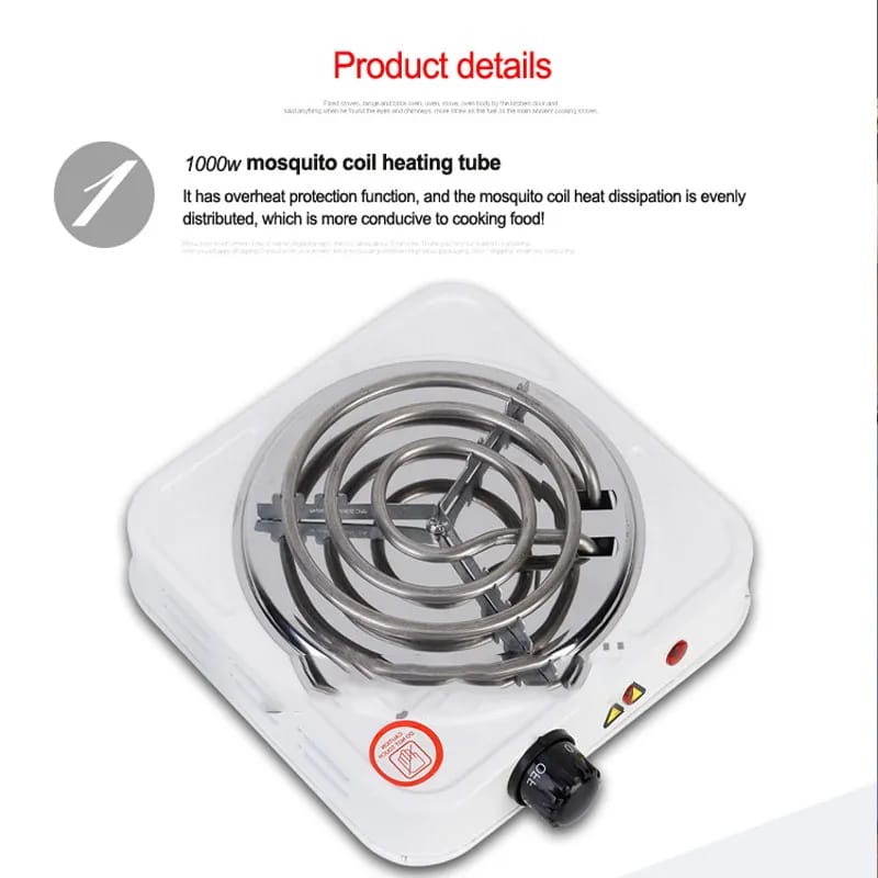 Mega sale offer - Imported Multifunctional Portable Mini Electric Heater Stove with Adjustable Temperatures & Hot Round Countertop Burner in Rs 2300 only