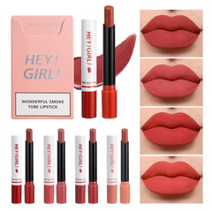 Imported Set of 4 HEY GIRL Matte Smoke Tube Lipsticks