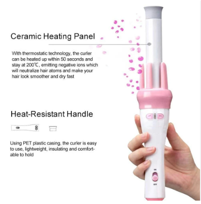 360° Rotation Automatic Ceramic Hair Roller Curling Iron Styling Wand - Ceramic Professional Automatic Curler