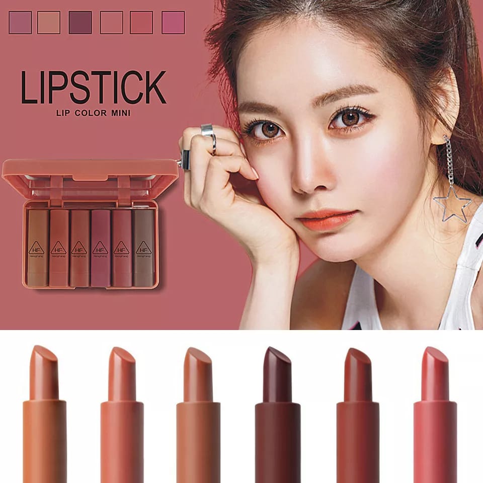 PUMPKIN COLOR MATTE LONG-LASTING LIPSTICK SET 6 Pcs Pack Rs 899