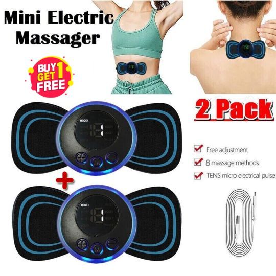 Buy 1 Get 1 Free Offer - 2 Pcs Imported Multifunctional Electric All Body Mini EMS Massager 2 Qty