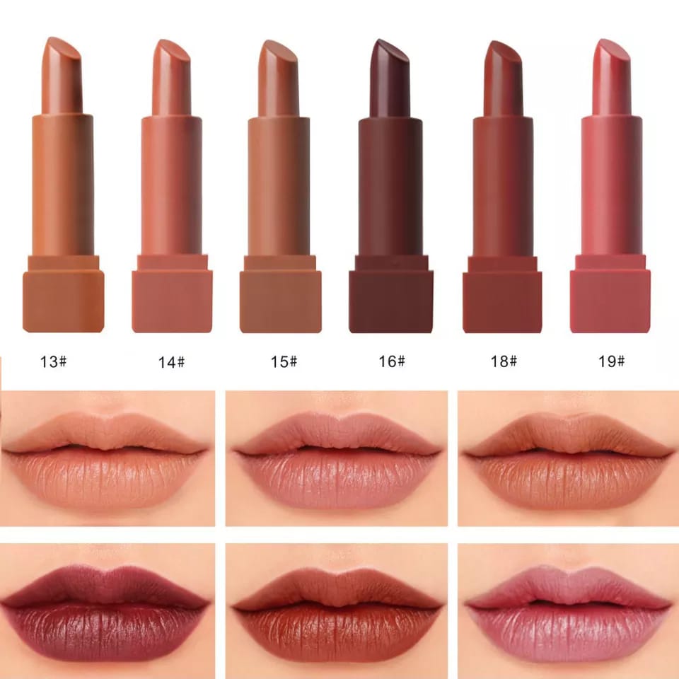 PUMPKIN COLOR MATTE LONG-LASTING LIPSTICK SET 6 Pcs Pack Rs 899