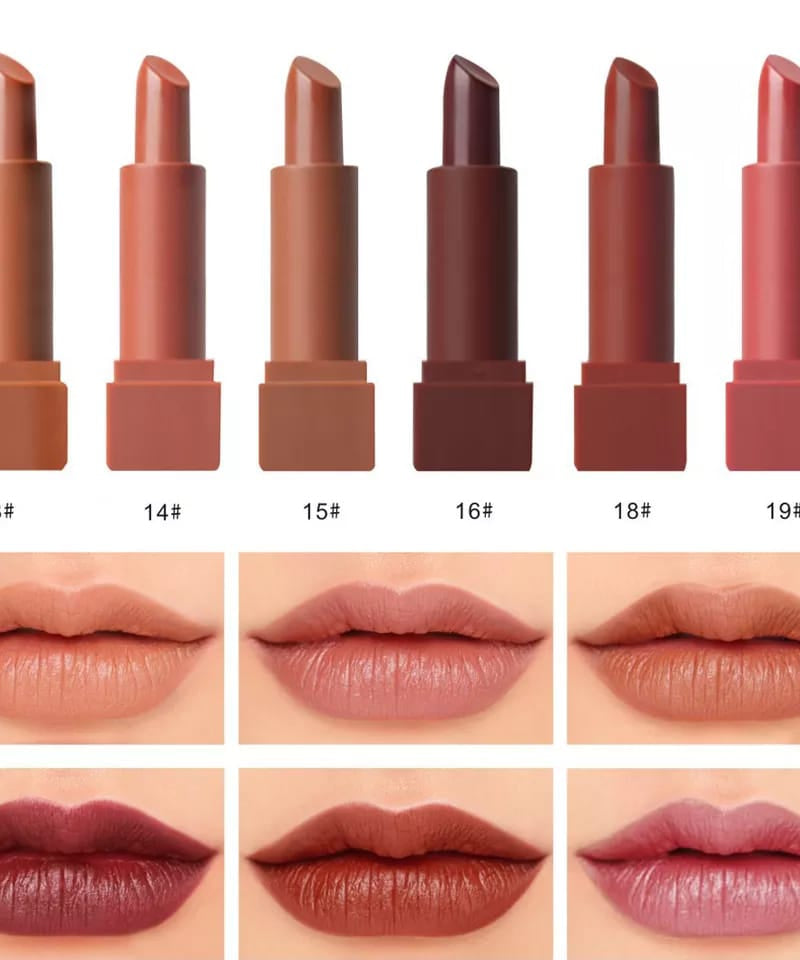 PUMPKIN COLOR MATTE LONG-LASTING LIPSTICK SET 6 Pcs Pack Rs 899