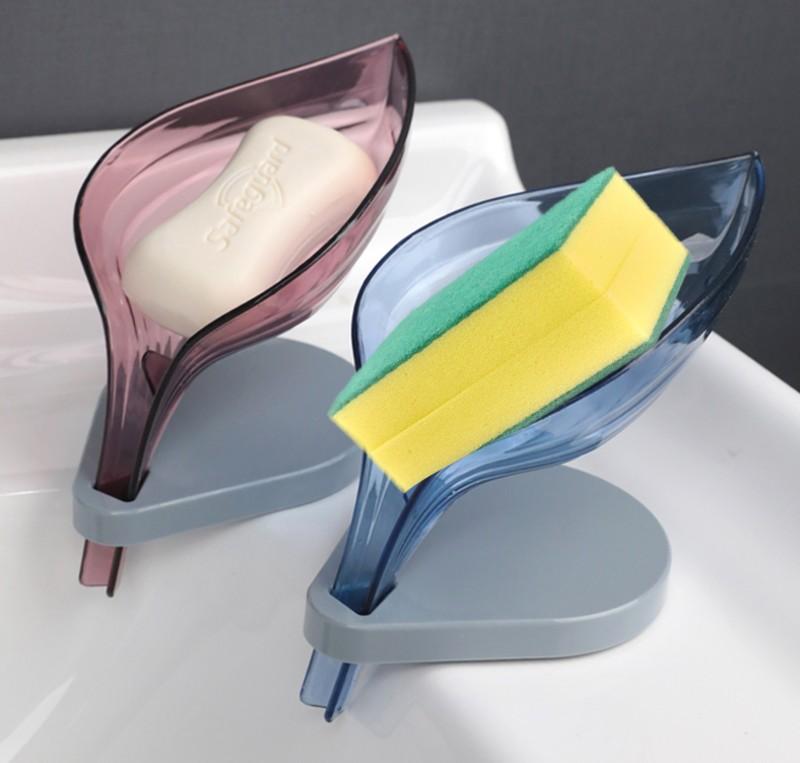 Buy 1 Get 4 Free Self Draining Leaf Shape Soap Holder