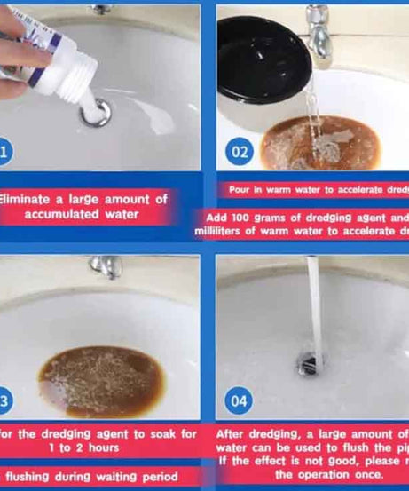 Powerful Pipe Dredging Agent Toilet Sink Un blocker Cleaner with Premium Deep Cleaning Formula