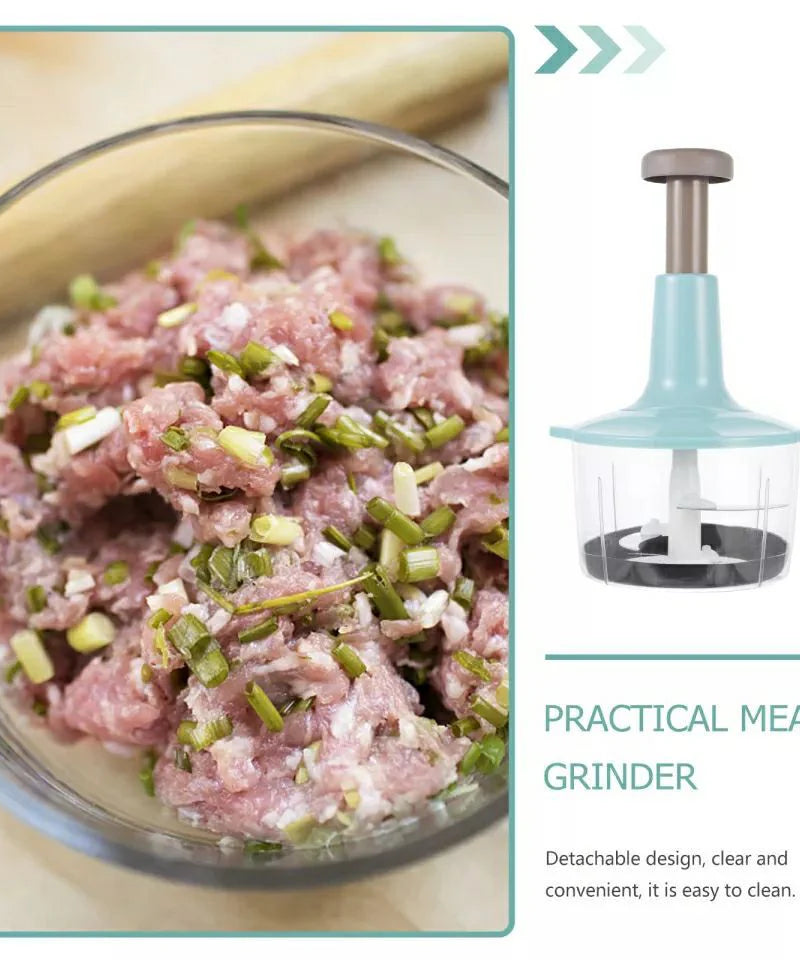 Multi-Function Hand Push Chopper with 4-Blades, Beater, Slicer Shredder &amp; Grater in Just Rs 1999 with FREE DELIVERY