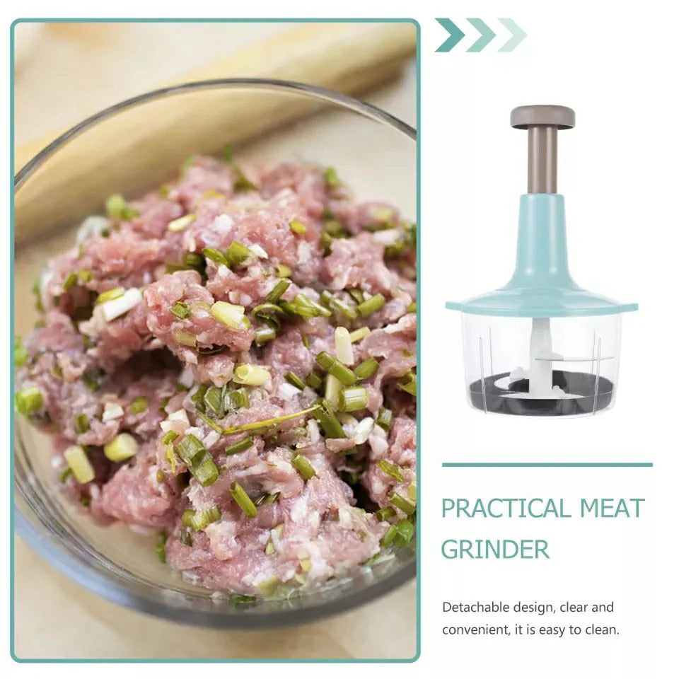 Multi-Function Hand Push Chopper with 4-Blades, Beater, Slicer Shredder &amp; Grater in Just Rs 1999 with FREE DELIVERY