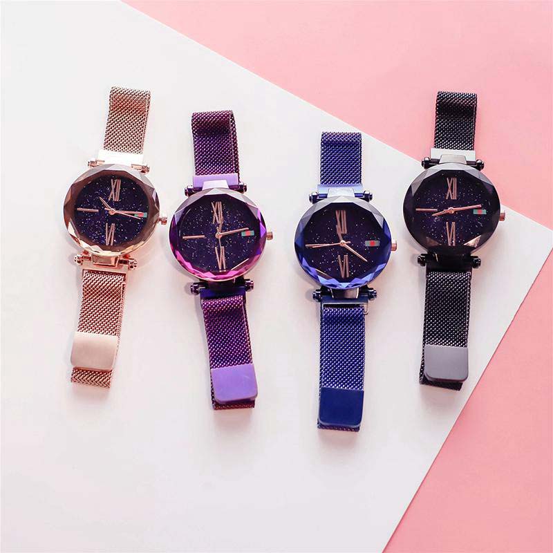 Bundle of 3 ladies Luxury Starry Sky Magnet Wrist Watches