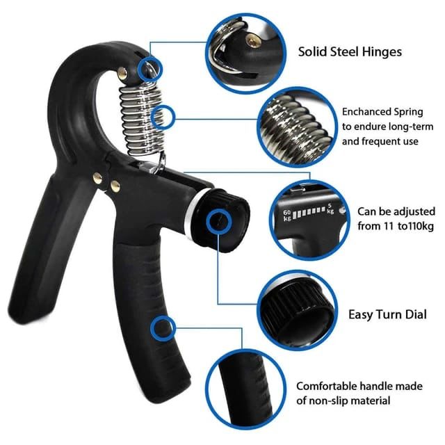 Imported R-Shape Adjustable Countable Hand Grip Strength Exercise Gripper Rs 899 | darvaza.pk