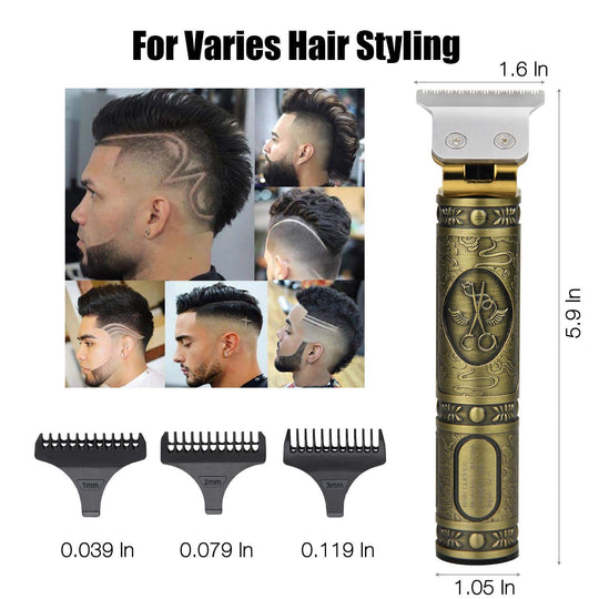 Luxurious Gold Style electric hair trimmer Rechargeable