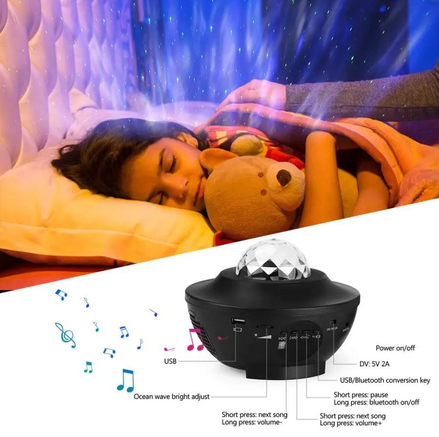 Imported Color Full Light Galaxy Sky Projection Lamp with Built in Loud Speaker Bluetooth USB RGBW Rs 4799