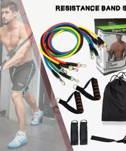 Mega Sale Offer - Imported 11PCS Power Exercise Resistance Fitness Band Rs 1499