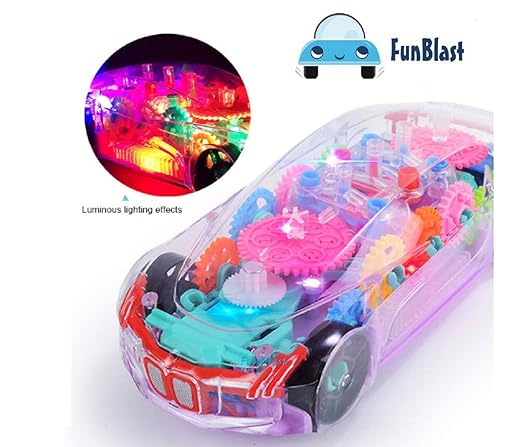 Gear Simulation Bump and Go Car with Flashing Lights and Exciting Music For Kids