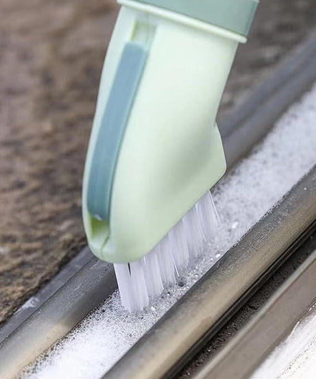 (Pack of 2) Multi-use Wet & Dry Cleaning Brush Can Be Connected to Mineral Water Bottle for Home and Office Use