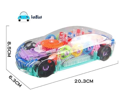 Gear Simulation Bump and Go Car with Flashing Lights and Exciting Music For Kids