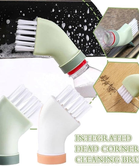 (Pack of 2) Multi-use Wet & Dry Cleaning Brush Can Be Connected to Mineral Water Bottle for Home and Office Use