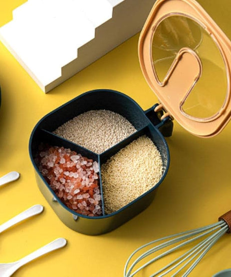 (Pack of 2) High Quality 4 In 1 Partition Kitchen Seasoning Spice Box For Kitchen