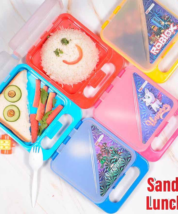 Buy 1 Get 2 Free Offer Lunch Box in New Fashionable Trendy Sandwich Design 3 Pcs