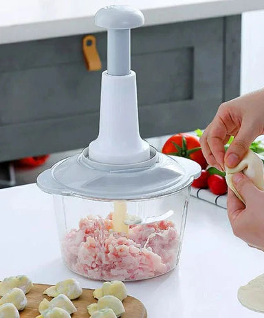 Multi-Function Hand Push Chopper with 4-Blades, Beater, Slicer Shredder &amp; Grater in Just Rs 1999 with FREE DELIVERY