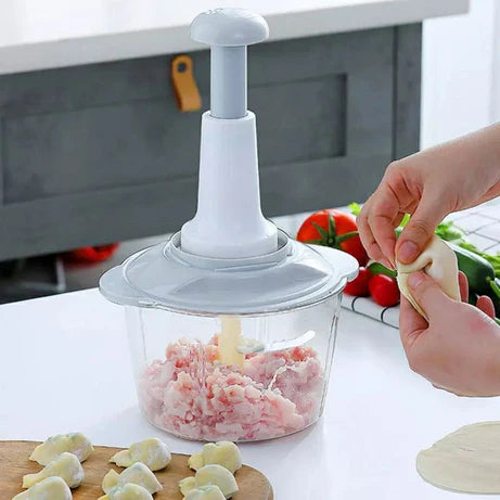 Multi-Function Hand Push Chopper with 4-Blades, Beater, Slicer Shredder &amp; Grater in Just Rs 1999 with FREE DELIVERY
