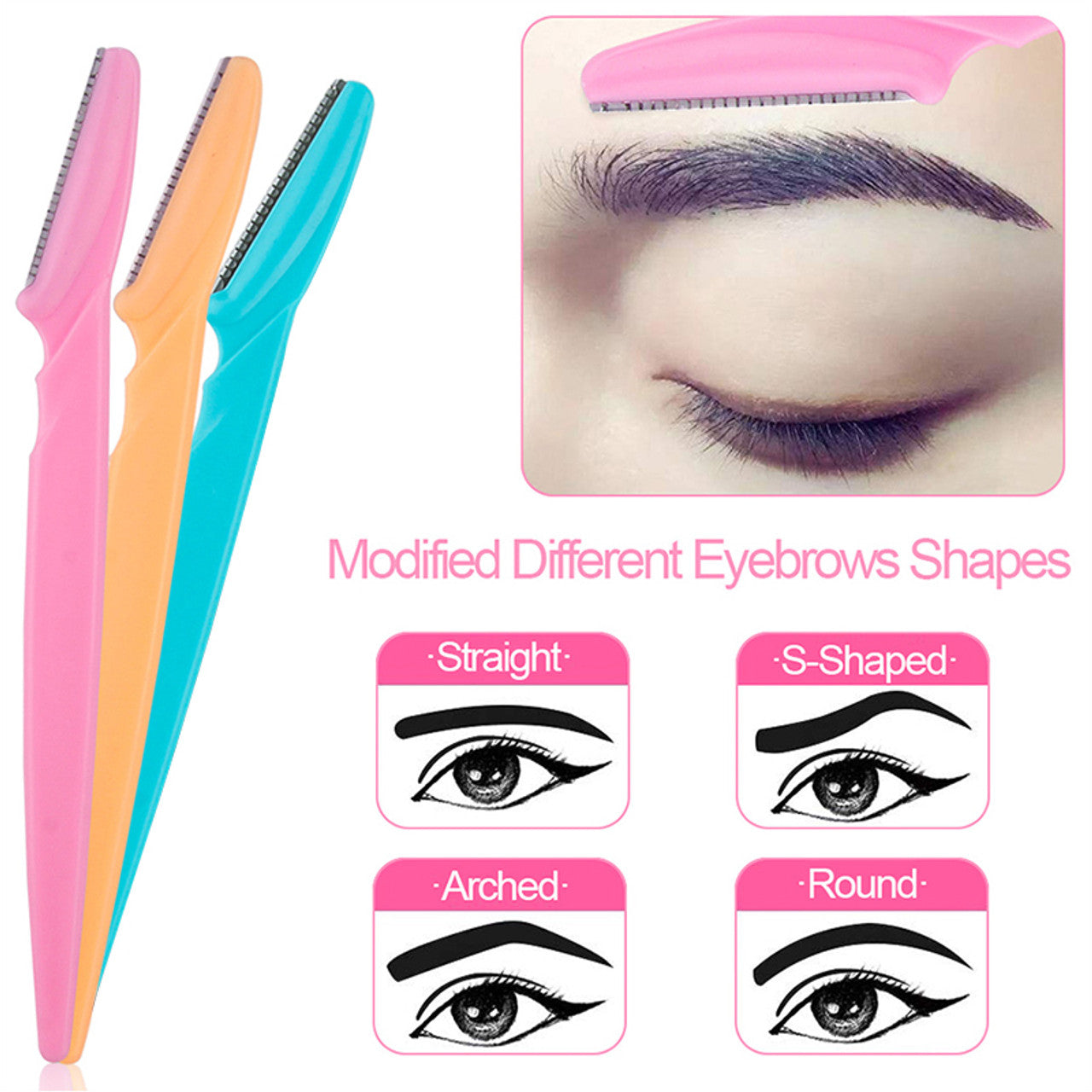 Pack of 6 - HudaBeautyEye Shadow + 3 Eyebrow Razors + 5 in 1 Lipstic + 36 H Marker Liner