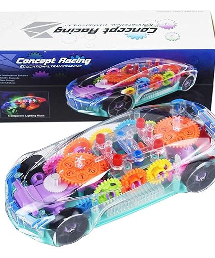 Gear Simulation Bump and Go Car with Flashing Lights and Exciting Music For Kids