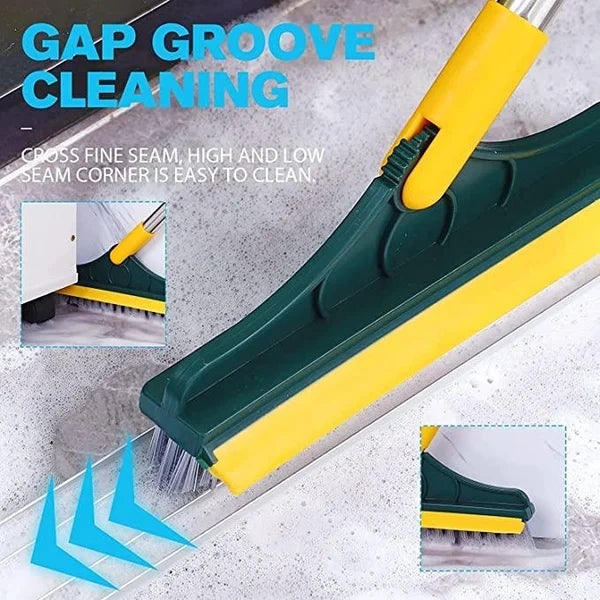 2 in 1 Cleaning Brush Floor Scrub Broom Wiper Scraper