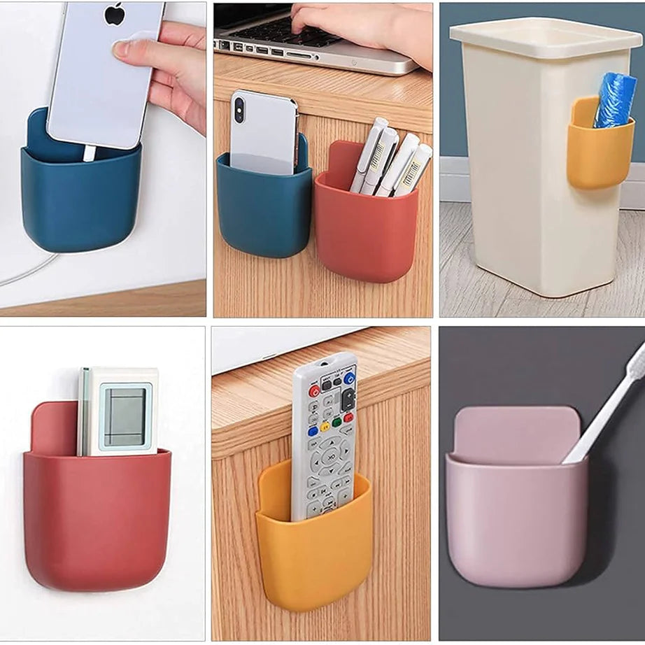 Wall Mounted Self Adhesive Holder For Mobile, Remote and Other Home and Office Small Accessories