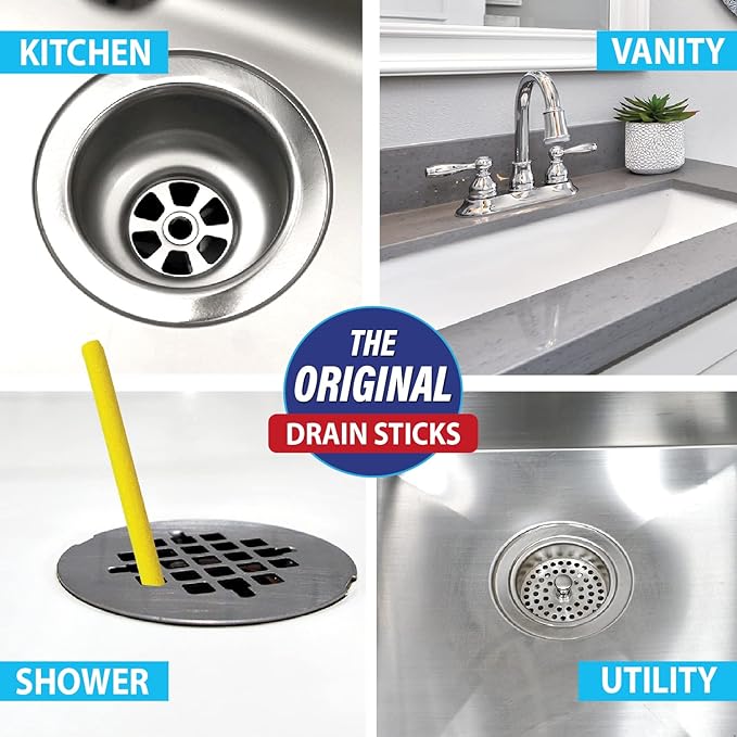 Powerful Sani Sticks Drain Cleaner Prevents Your Drain From Clogging and Foul Odor (48 Sticks)