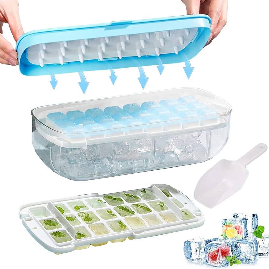 Buy 1 Get 1 FREE 24 Grid Ice Cube Maker Ice Mold Tray with Cover