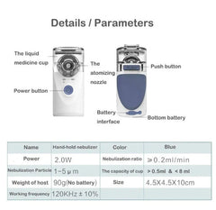 Imported Portable & Rechargeable Inhaler Nebulizer For Kids And Adults