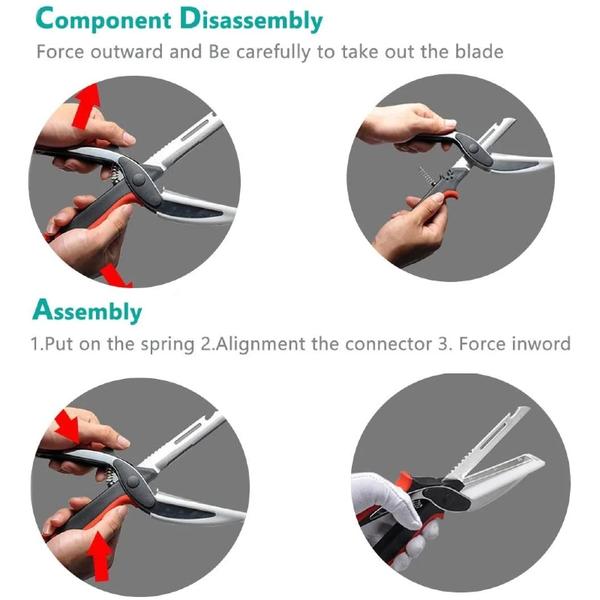 2in1 Clever Cutting Knife in Stainless Steel