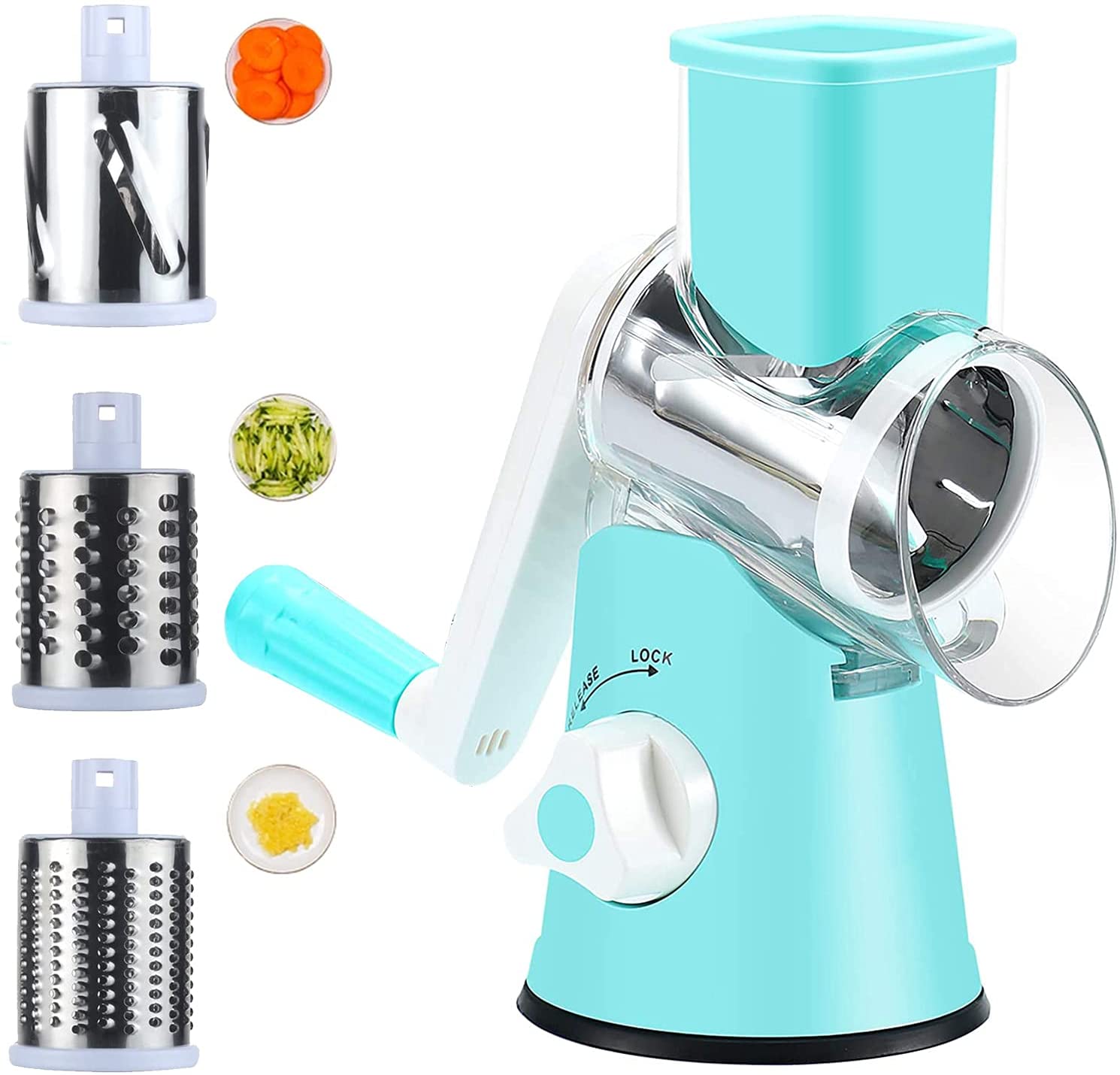 Multifunctional Manual Vegetable Spiral Slicer Cutter with Premium Hand Rotary Grater Drum Rs 1999