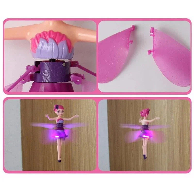 Imported Magic Flying Fairy Princess Doll Gesture Sensing For Kids with Usb Rechargeable Mini Flying Toy