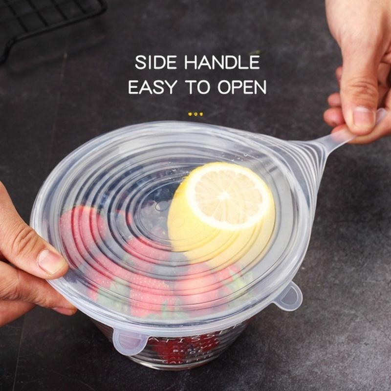 12 Pcs Covers Stretchable Silicone Food Lids for Reusable Seal