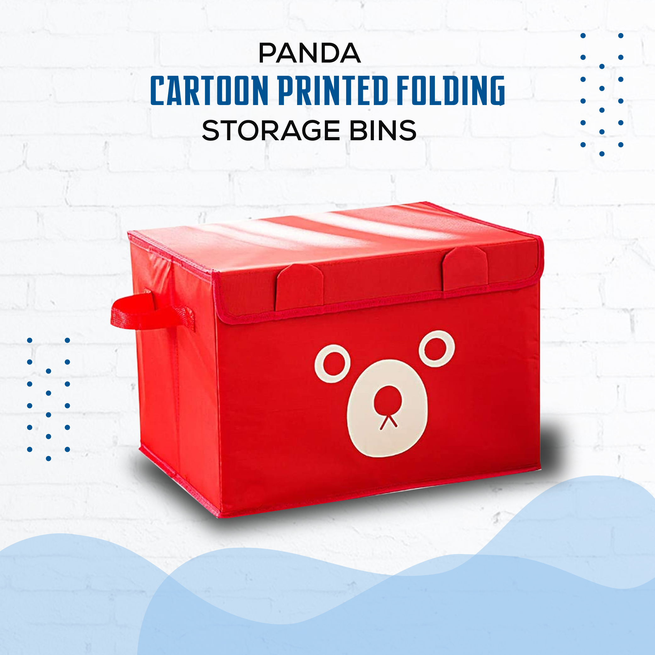 Buy 1 Get 1 FREE - Panda Cartoon Printed Folding Storage Box In Just Rs. 999