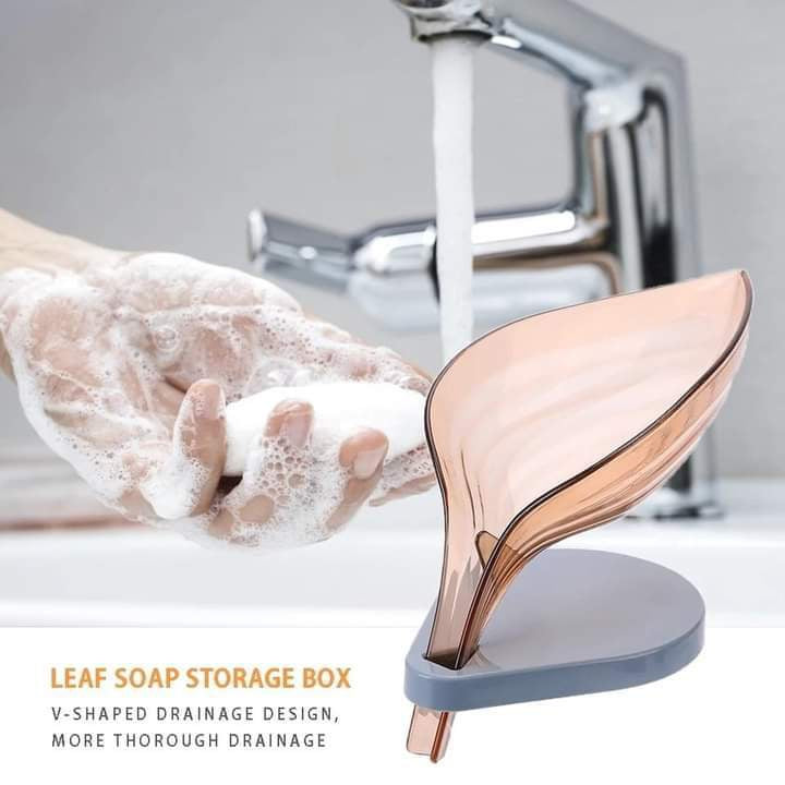 Buy 1 Get 4 Free Self Draining Leaf Shape Soap Holder